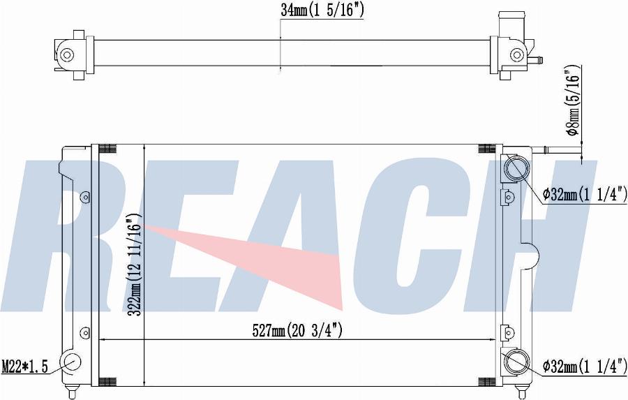 REACH 1.40.15714.534 - Radiator, engine cooling car-mod.net