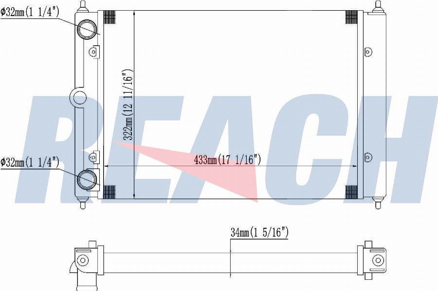 REACH 1.40.15720.534 - Radiator, engine cooling car-mod.net
