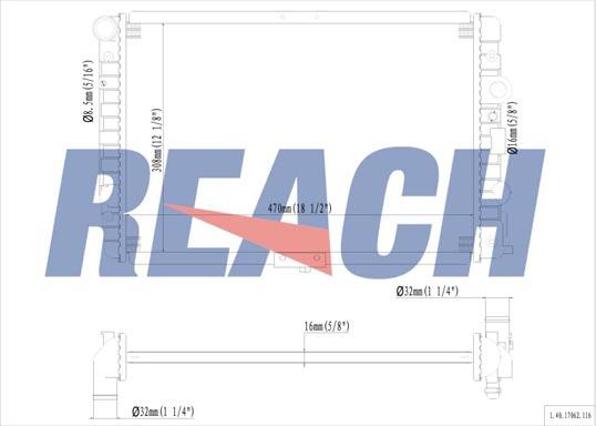 REACH 1.40.17062.116 - Radiator, engine cooling car-mod.net