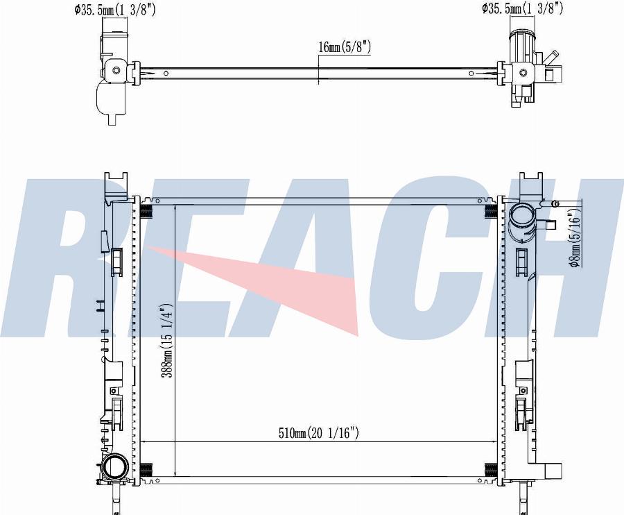 REACH 1.40.21445.116 - Radiator, engine cooling car-mod.net