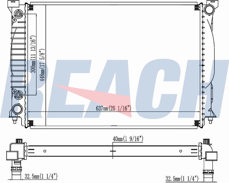 REACH 1.40.21668.142 - Radiator, engine cooling car-mod.net