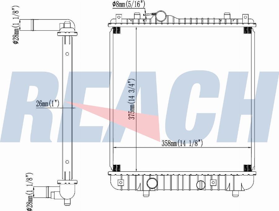 CARRO 033106315 - Radiator, engine cooling car-mod.net