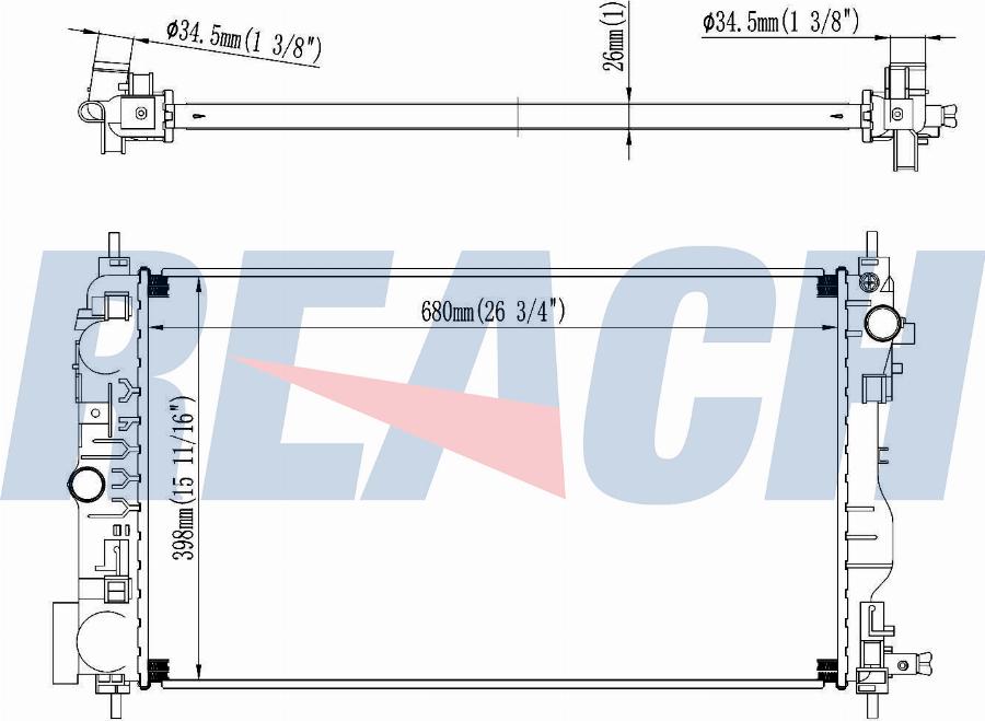 REACH 1.40.21364.126 - Radiator, engine cooling car-mod.net