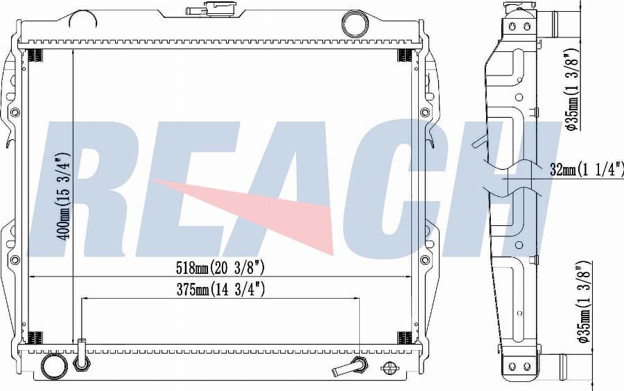 CARRO 079806300 - Radiator, engine cooling car-mod.net