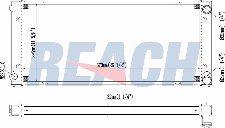 REACH 1.41.98.132 - Radiator, engine cooling car-mod.net