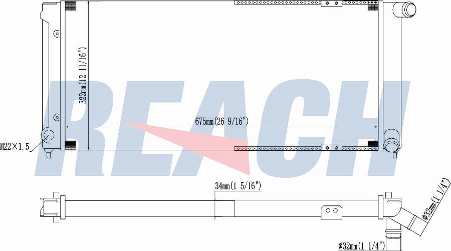 REACH 1.41.1098.534 - Radiator, engine cooling car-mod.net