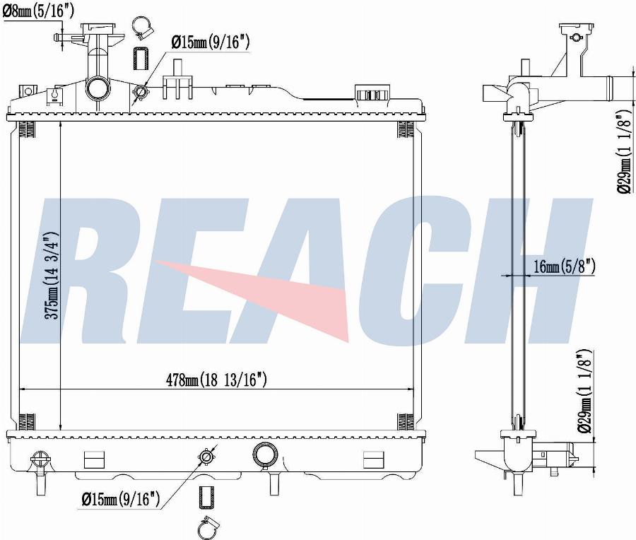 CARRO 557106310 - Radiator, engine cooling car-mod.net