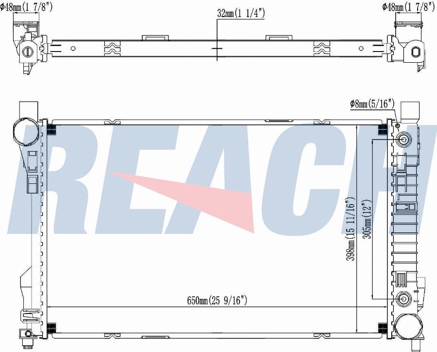 REACH 1.41.2749.132 - Radiator, engine cooling car-mod.net