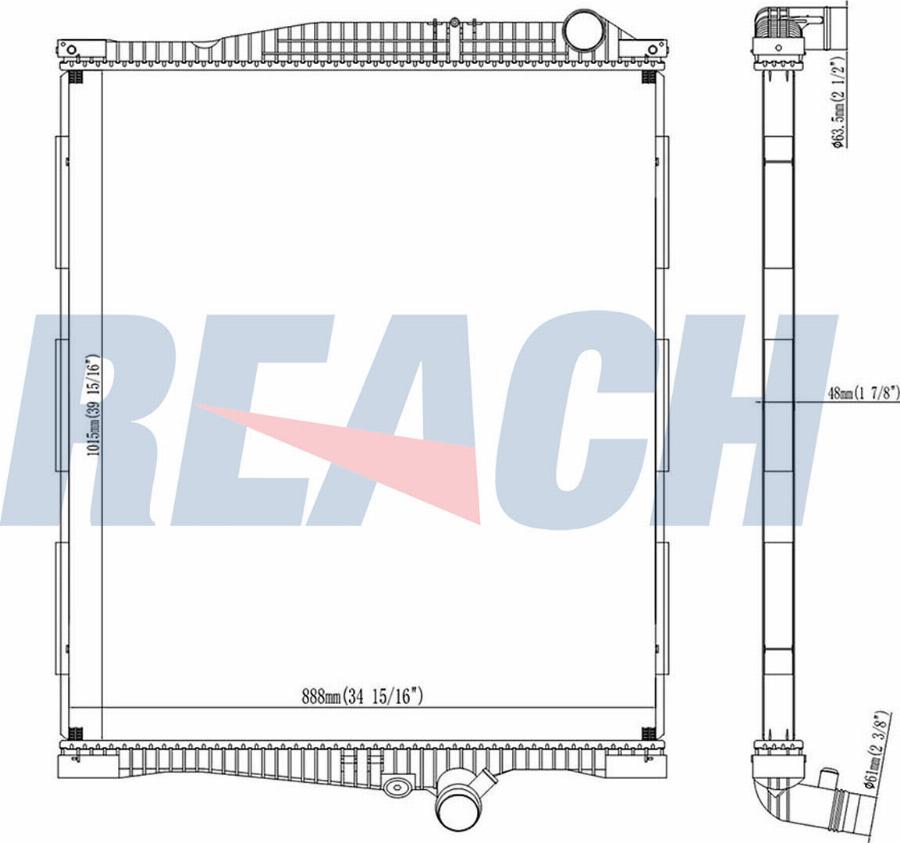 REACH 1.42.10963.148 - Radiator, engine cooling car-mod.net