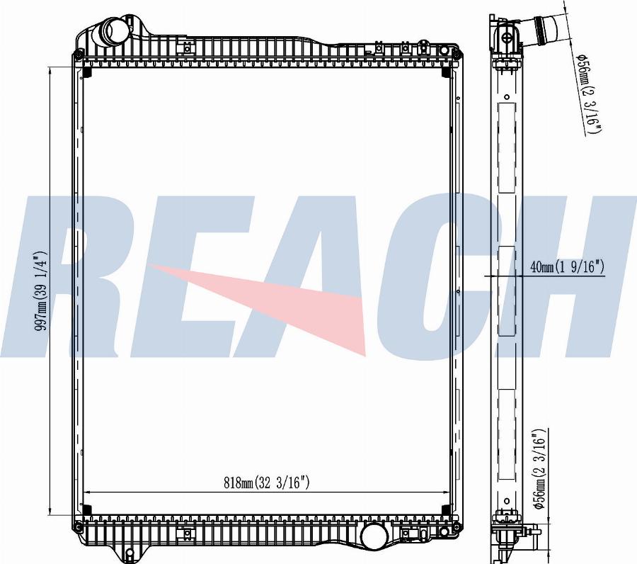 REACH 1.42.10850.142F - Radiator, engine cooling car-mod.net