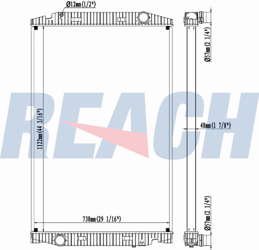 REACH 1.42.10246.148 - Radiator, engine cooling car-mod.net