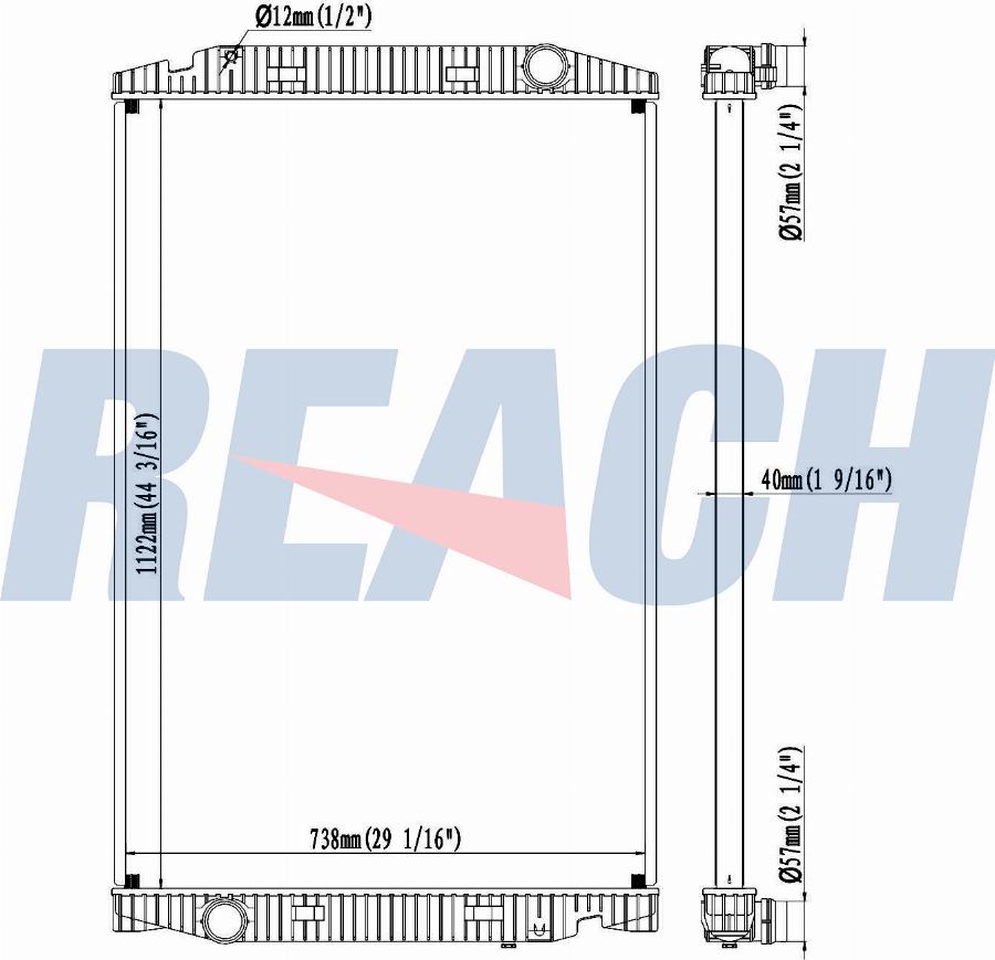 REACH 1.42.10246.142 - Radiator, engine cooling car-mod.net