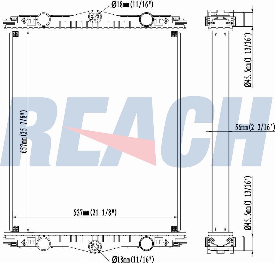 REACH 1.42.10267.156 - Radiator, engine cooling car-mod.net