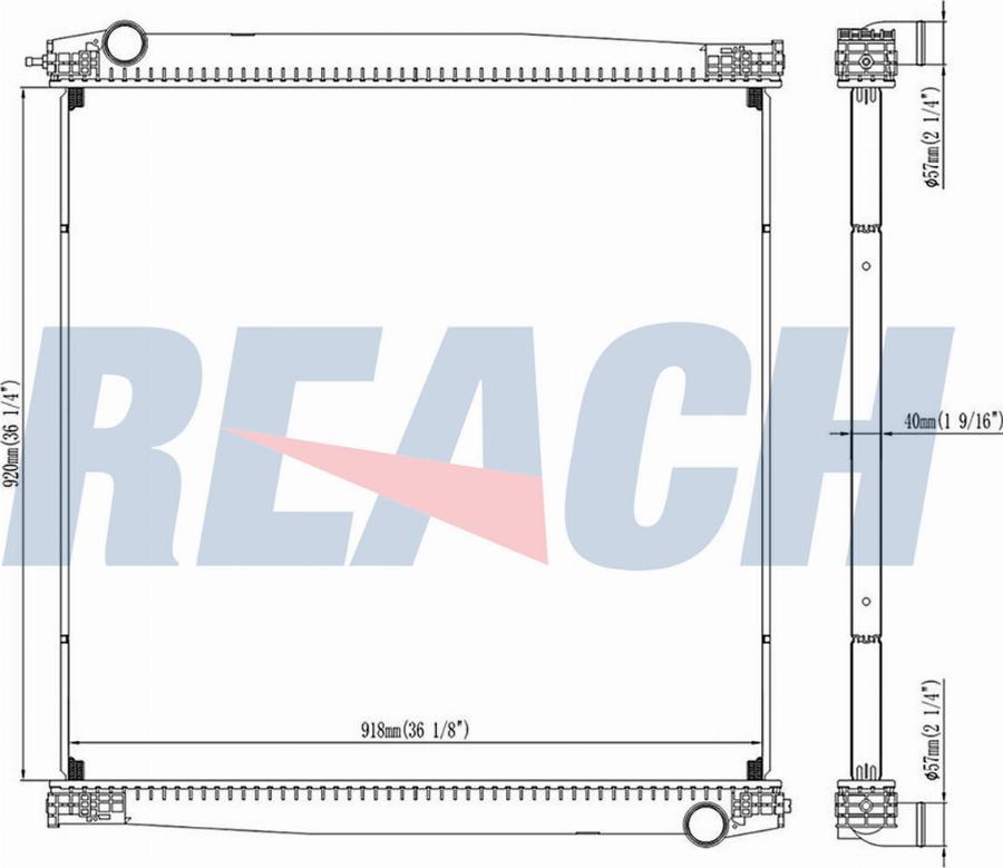 REACH 1.42.10271.142 - Radiator, engine cooling car-mod.net
