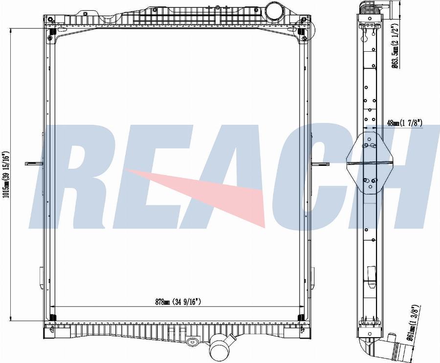 REACH 1.42.10737.148F - Radiator, engine cooling car-mod.net