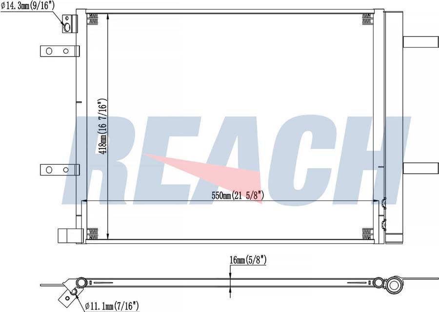 REACH 1.30.9948.PD - Condenser, air conditioning car-mod.net