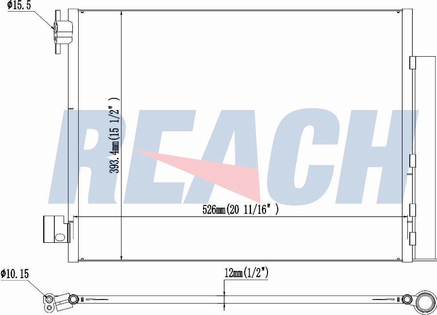 REACH 1.30.9848.PD - Condenser, air conditioning car-mod.net