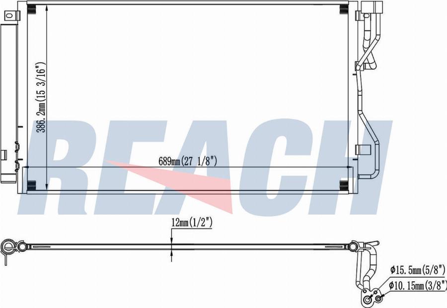 REACH 1.30.5989.PDH - Condenser, air conditioning car-mod.net
