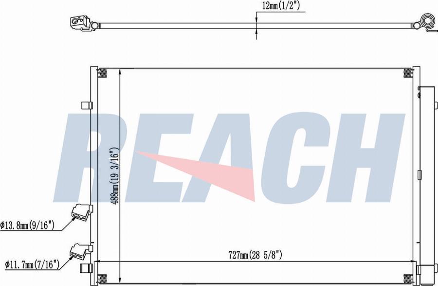 REACH 1.30.5988.PD - Condenser, air conditioning car-mod.net