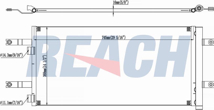 REACH 1.30.5692.PD - Condenser, air conditioning car-mod.net