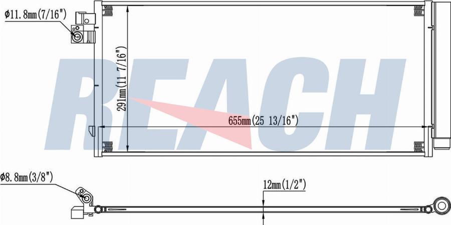 REACH 1.30.5605.PDH - Condenser, air conditioning car-mod.net