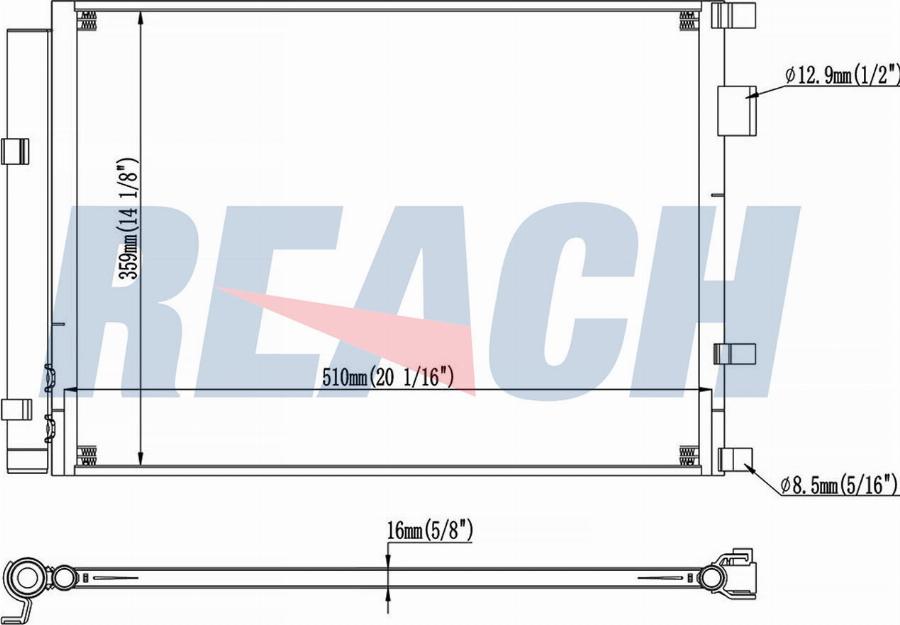 REACH 1.30.5677.PDH - Condenser, air conditioning car-mod.net
