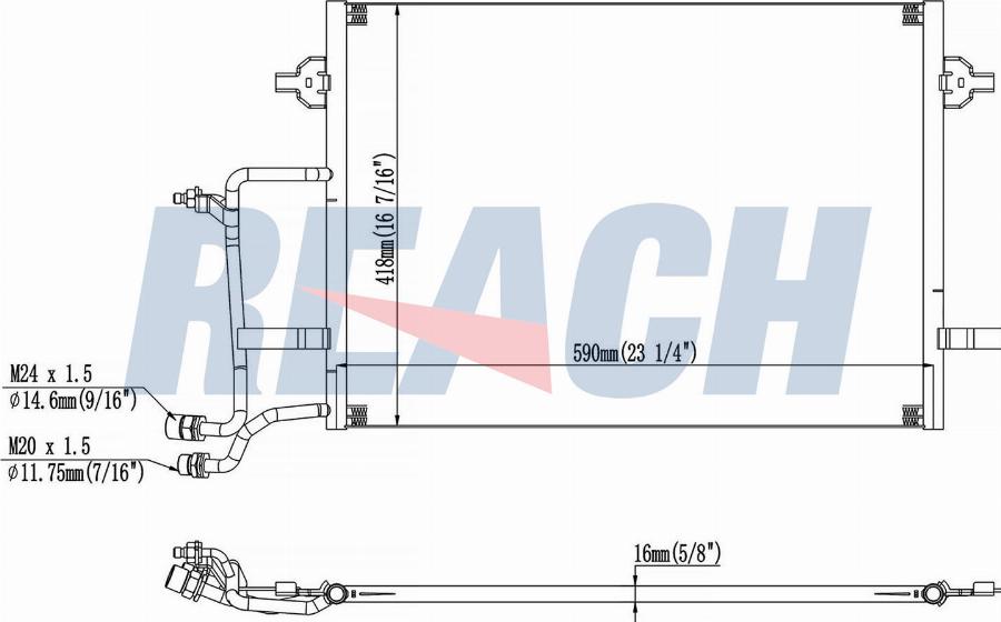 REACH 1.30.5243.P - Condenser, air conditioning car-mod.net