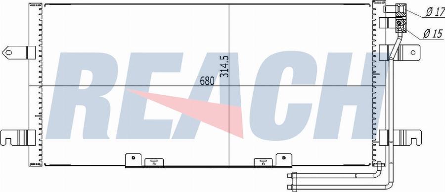 REACH 1.30.5216.P - Condenser, air conditioning car-mod.net