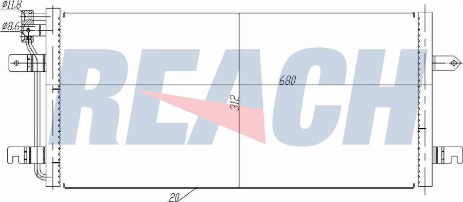 REACH 1.30.0414.P - Condenser, air conditioning car-mod.net