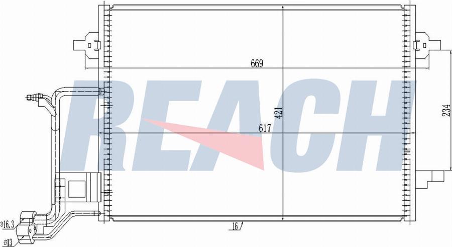 REACH 1.30.0483.P - Condenser, air conditioning car-mod.net