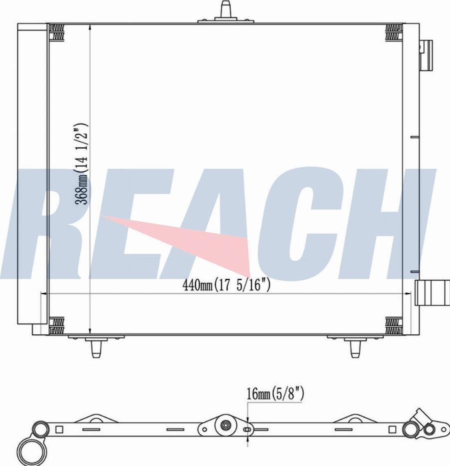 REACH 1.30.0477.PDC - Condenser, air conditioning car-mod.net