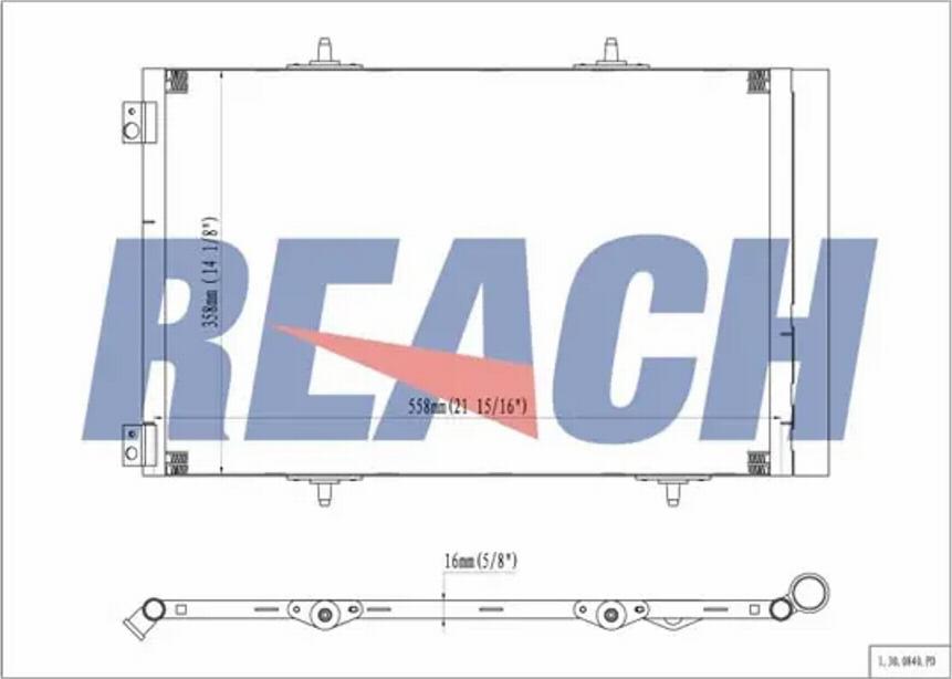 REACH 1.30.0840.PD - Condenser, air conditioning car-mod.net