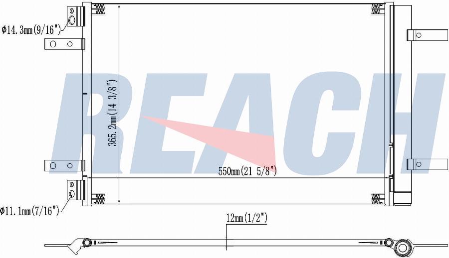 REACH 1.30.1050.PD - Condenser, air conditioning car-mod.net