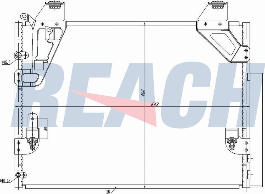 REACH 1.30.10192.PD - Condenser, air conditioning car-mod.net