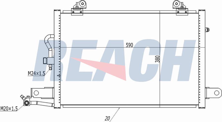 REACH 1.30.10253.P - Condenser, air conditioning car-mod.net