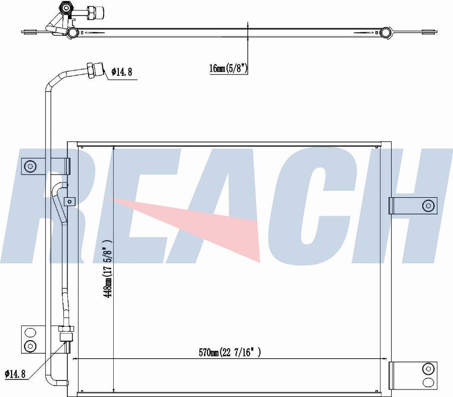 REACH 1.30.1076.P - Condenser, air conditioning car-mod.net