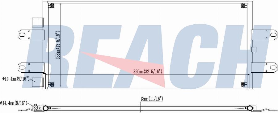 REACH 1.30.1070.P - Condenser, air conditioning car-mod.net