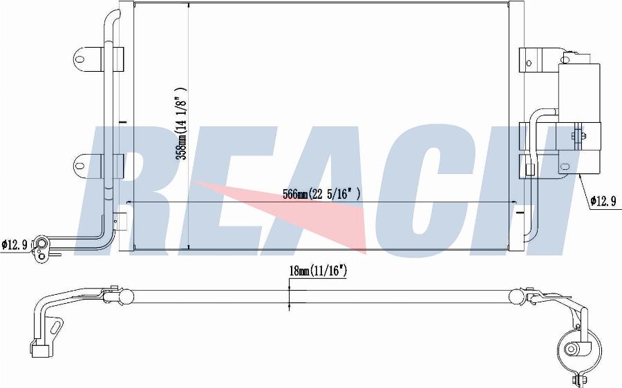 REACH 1.31.4933.PD - Condenser, air conditioning car-mod.net