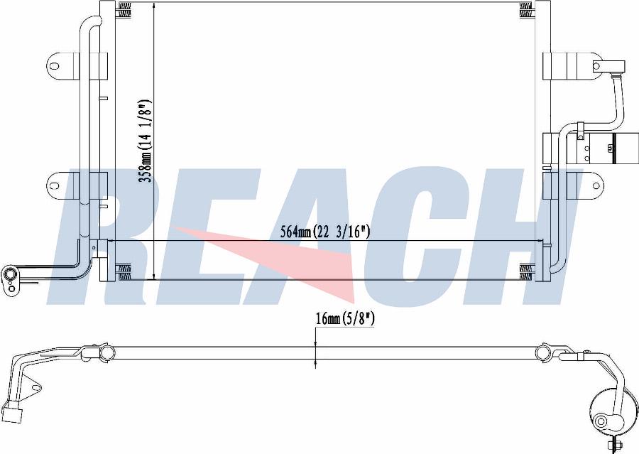 REACH 1.31.4933.P - Condenser, air conditioning car-mod.net