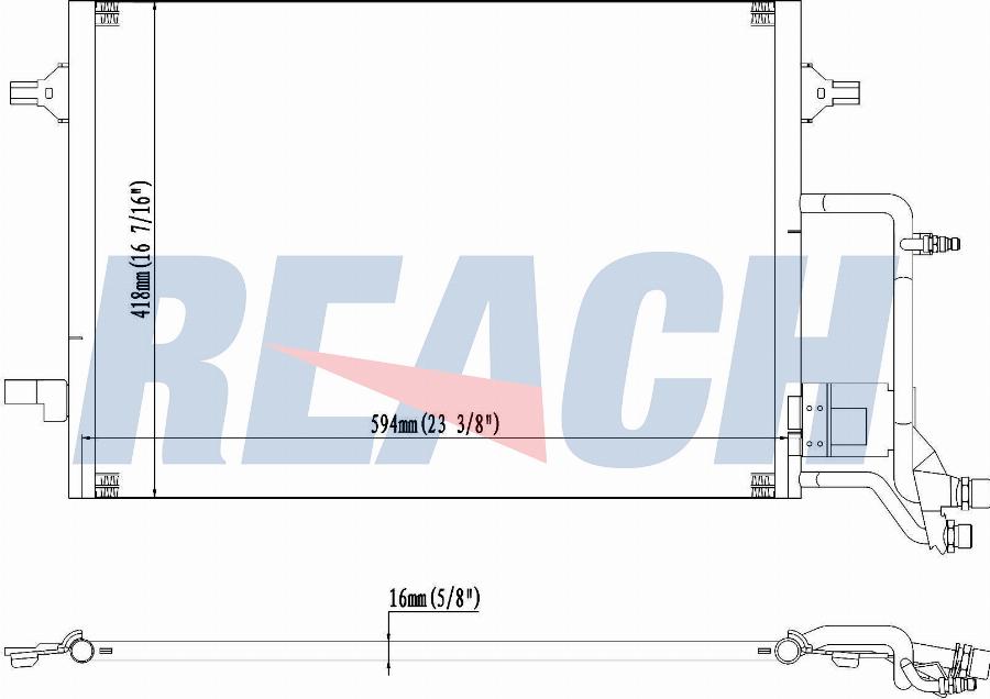 REACH 1.31.4923.P - Condenser, air conditioning car-mod.net