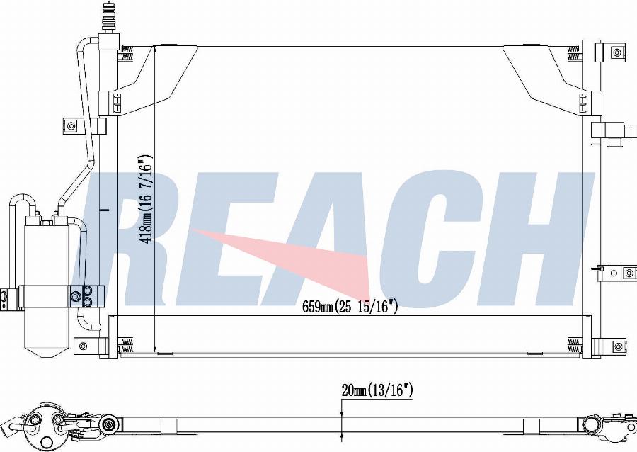 REACH 1.31.4970.PD - Condenser, air conditioning car-mod.net