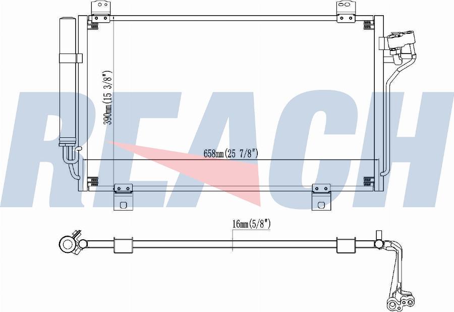 REACH 1.31.4243.PD - Condenser, air conditioning car-mod.net