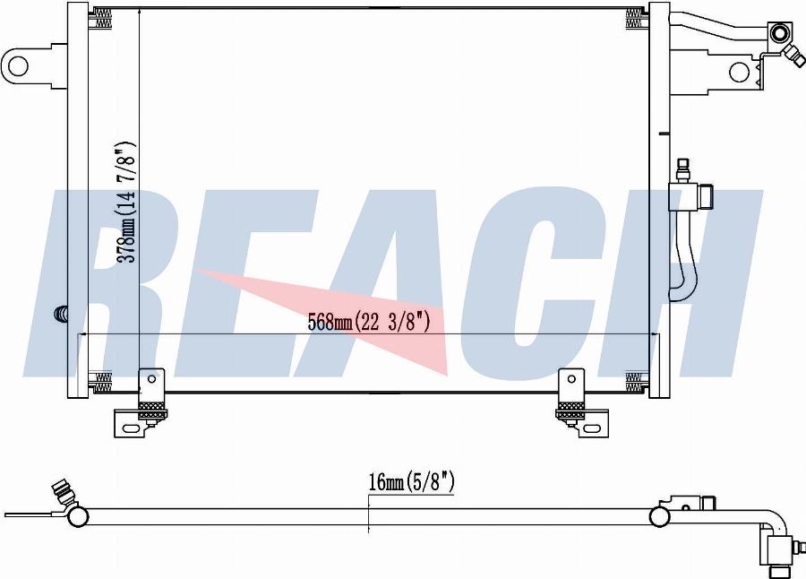 REACH 1.31.4748.P - Condenser, air conditioning car-mod.net