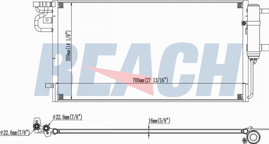 REACH 1.31.4761.PD - Condenser, air conditioning car-mod.net