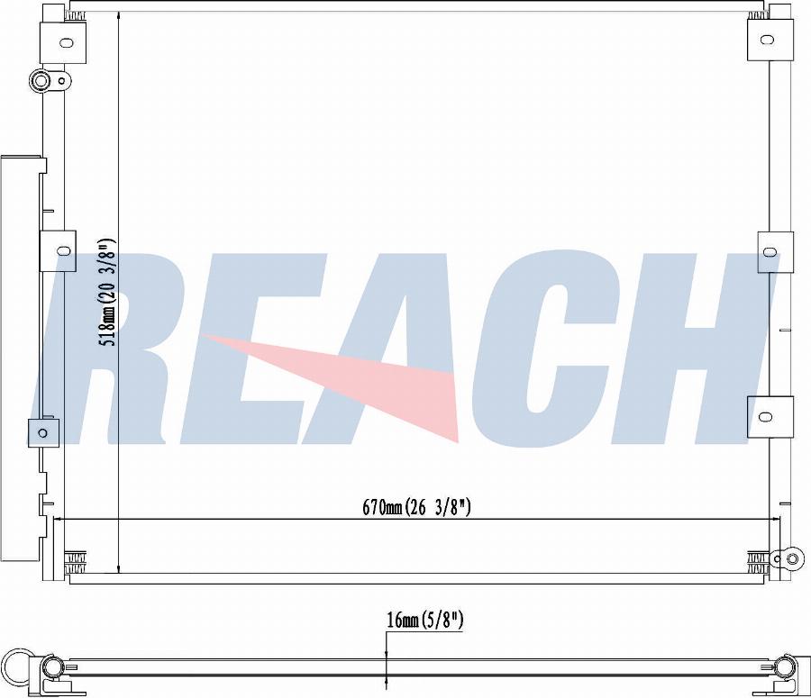 REACH 1.31.3024.PD - Condenser, air conditioning car-mod.net