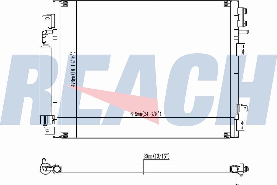 REACH 1.31.3897.PD - Condenser, air conditioning car-mod.net
