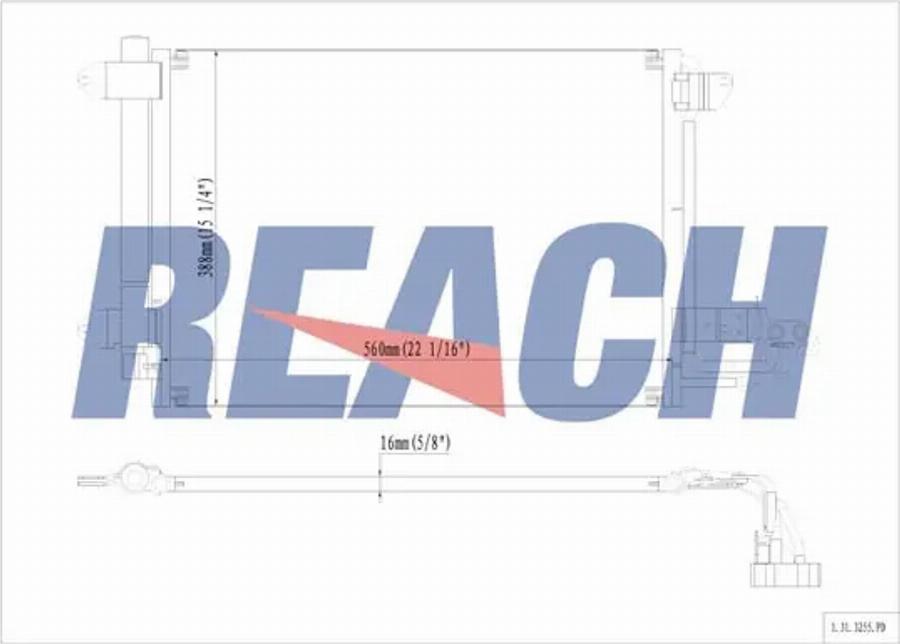 REACH 1.31.3255.PD - Condenser, air conditioning car-mod.net