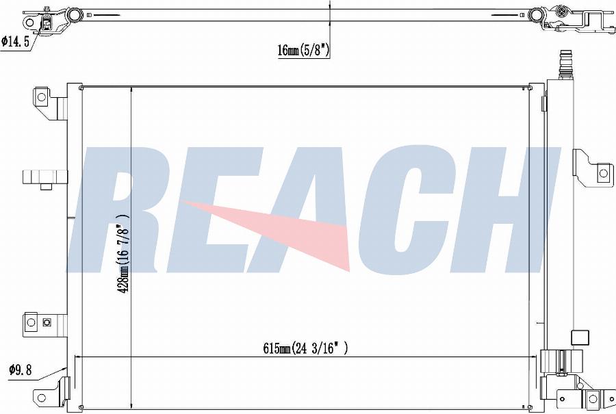 REACH 1.31.3737.PD - Condenser, air conditioning car-mod.net