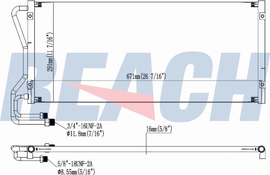 REACH 1.32.5058.PH - Condenser, air conditioning car-mod.net