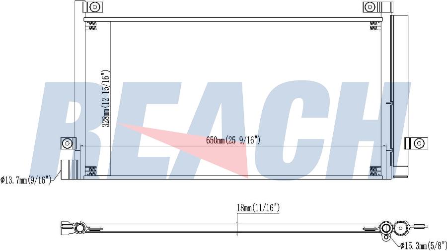 REACH 1.32.5015.PD - Condenser, air conditioning car-mod.net